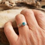 Bague fine argent et turquoise ovale