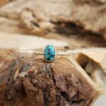 Bague fine argent et turquoise ovale
