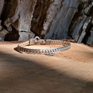 Bracelet indien argent maille serpent RAJASTHAN