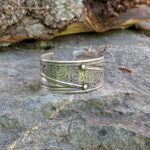 Bracelet manchette en argent filigrane du Népal