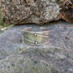 Bracelet large en argent filigrané du Népal