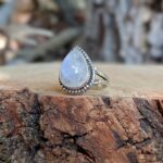 Bague ethnique pierre de lune argent SITA
