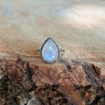 Bague ethnique pierre de lune argent SITA