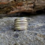 Bague large en argent tressé KAREN