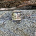 Bague large en argent tressé KAREN