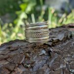 Bague large en argent tressé KAREN