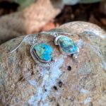 Boucles d'oreilles argent et turquoise MOSS