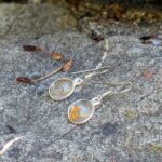 Boucles d'oreilles en quartz rutile doré