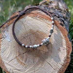 Bracelet cordon et argent homme HILLTRIBE