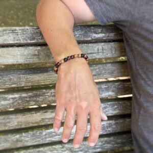 Bracelet homme en perles de bois de l'Himalaya