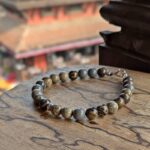 Bracelet homme en perles naturelles jaspe COFFEE BEAN