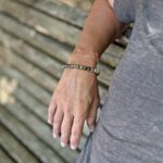 Bracelet homme en perles naturelles jaspe COFFEE BEAN