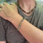 Bracelet homme en perles naturelles jaspe COFFEE BEAN