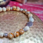 Bracelet homme en pierres naturelles jaspe PAYSAGE