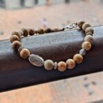 Bracelet homme en pierres naturelles jaspe PAYSAGE