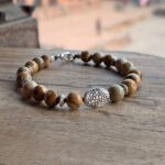 Bracelet homme en pierres naturelles jaspe PAYSAGE
