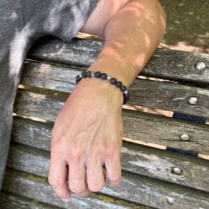 Bracelet homme FORCE MINÉRALE en pierre de lave