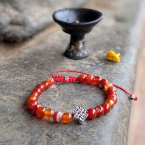 Bracelet porte bonheur rouge ANCRAGE