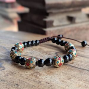 Bracelet tibétain onyx réglable MANTRA