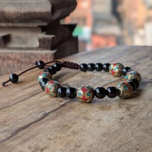 Bracelet tibétain onyx réglable MANTRA