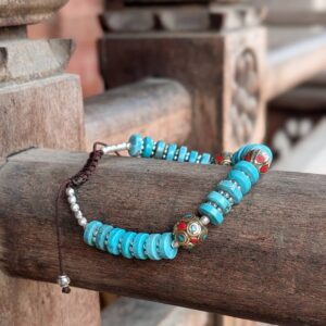 Bracelet tibétain turquoise réglable TARA