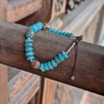 Bracelet tibétain turquoise réglable TARA