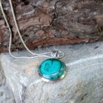 Pendentif malachite argent NATURE