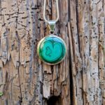 Pendentif malachite argent NATURE