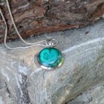 Pendentif malachite argent NATURE