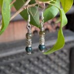 Boucles d'oreilles en jaspe vert CANOPÉE