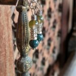 Boucles d'oreilles en jaspe vert CANOPÉE