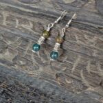 Boucles d'oreilles en jaspe vert CANOPÉE