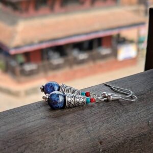 Boucles d'oreilles en lapis lazuli NOMADES