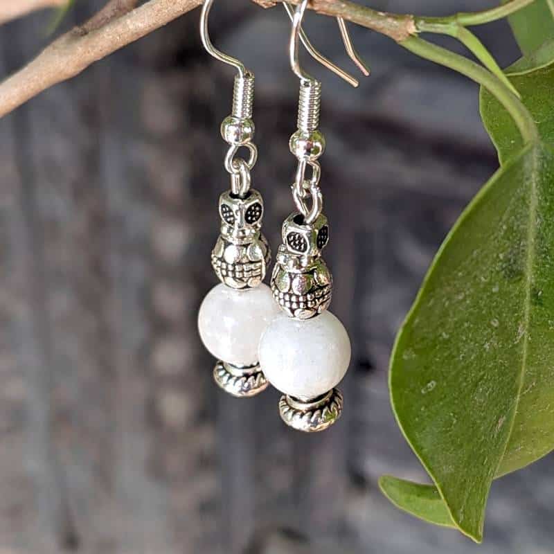 Boucles d'oreilles pierres de lune MUMBAY Boucles d'oreilles pierres de lune MUMBAY