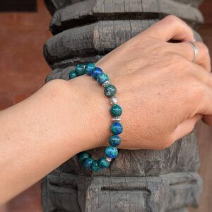 Bracelet en pierres naturelles d'azurite NATURE