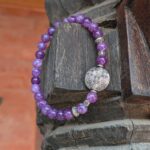Bracelet pierres naturelles d'améthyste MANDALA