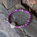 Bracelet pierres naturelles d'améthyste MANDALA
