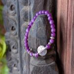 Bracelet pierres naturelles d'améthyste MANDALA