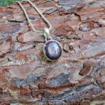 Pendentif en rubis étoilé argent