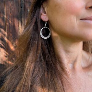 Boucles d'oreilles ethniques chic argent