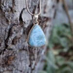 Pendentif larimar argent AMOUR
