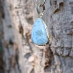 Pendentif larimar argent AMOUR