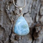 Pendentif larimar argent AMOUR