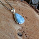 Pendentif larimar argent AMOUR