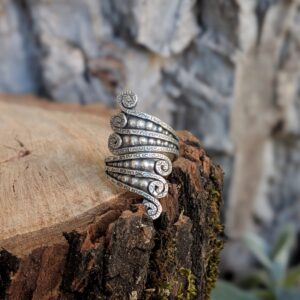 Bague ajustable argent PAPILLON