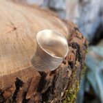 Bague argent ajustable FEUILLE
