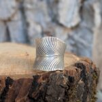 Bague argent ajustable FEUILLE