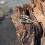 Bague fine réglable calcédoine – Image 3