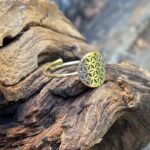 Bague fine réglable fleur de vie