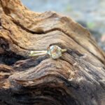 Bague fine solitaire en citrine